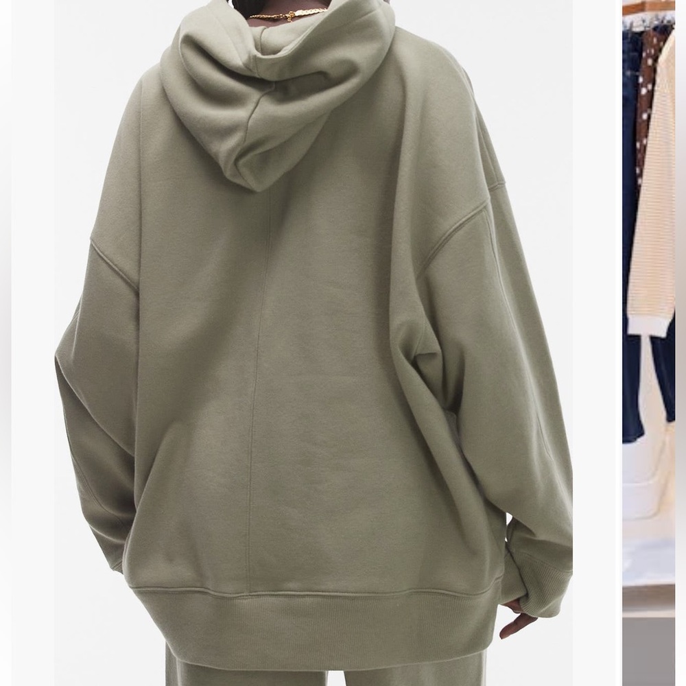 BNWT! Topshop Oversized Olive Hoodie size Medium - Picture 2 of 4